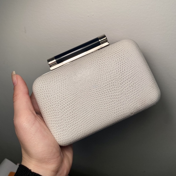 Embossed Leather Box Clutch By DVF - Picture 4 of 4